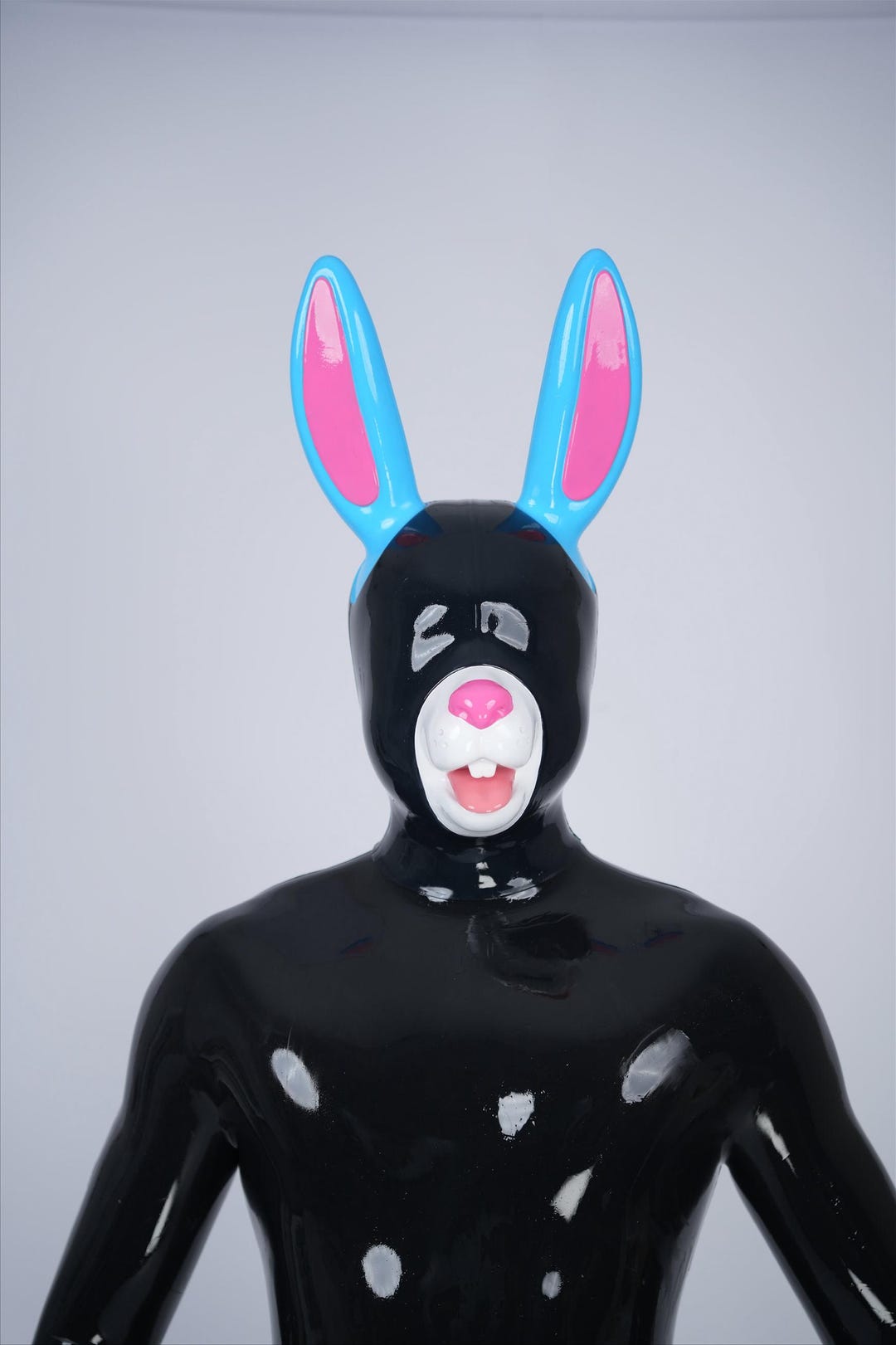 Silicone Rabbit Hood Full Head Mask for Cosplay Costumes 12 Colors ...