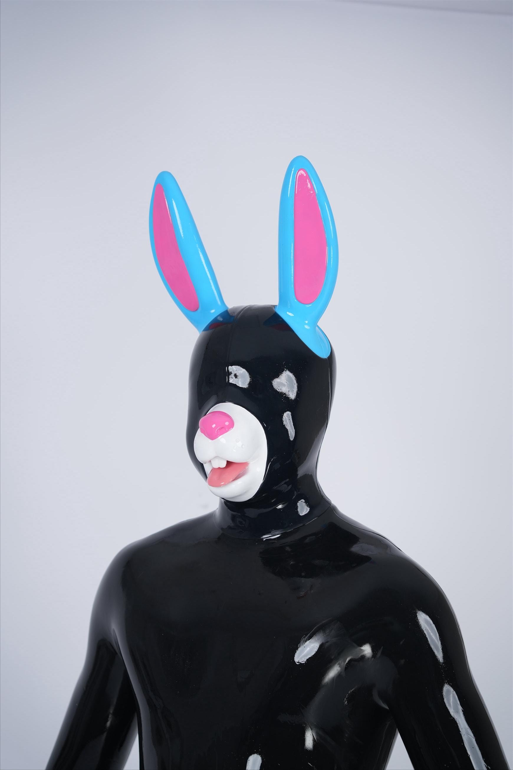 Silicone Rabbit Hood Full Head Mask for Cosplay Costumes 12 Colors ...