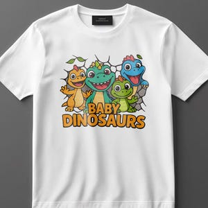 Baby Dinosaurs SVG PNG JPG | Cute Cartoon Dino Clipart for Kids ...
