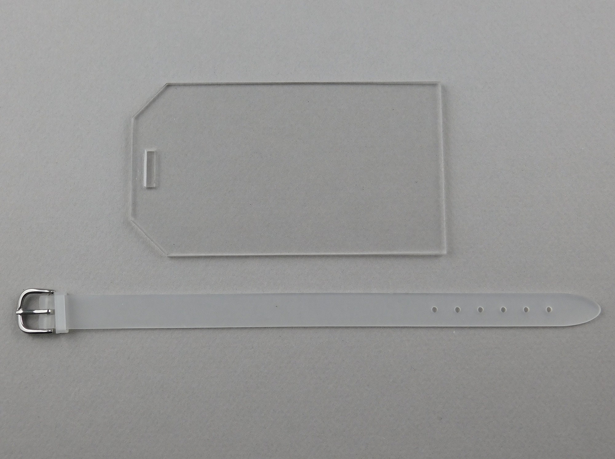 5 Blank Clear Acrylic Luggage Tags with Straps Craft Blanks Etsy