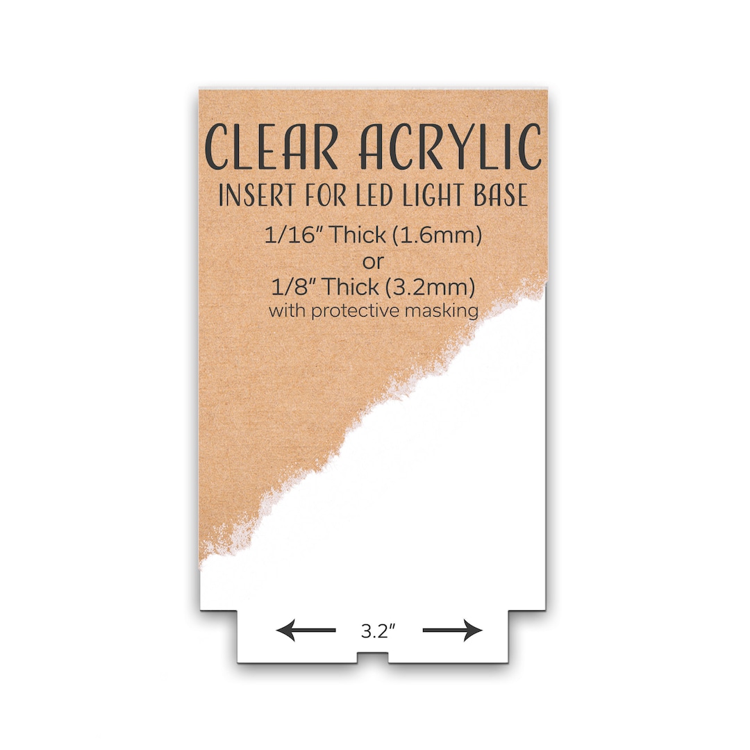 4 - 4x6 Acrylic Blank Inserts for 80mm Base, Blank Acrylic Sign, DIY ...