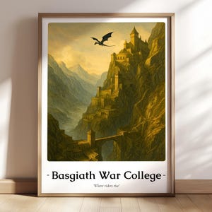 Fourth Wing Poster: Basgiath War College Art Print (Digital Download)
