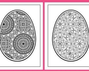 Adult Mandala Easter Egg Digital Prints 150+