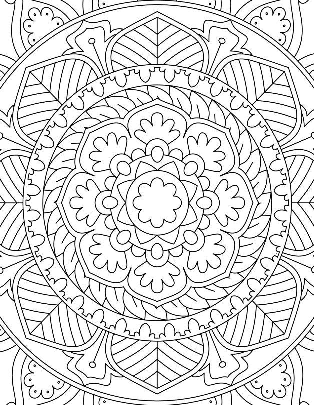 200 Mandala Coloring Pages for Adults and Kids great for | Etsy