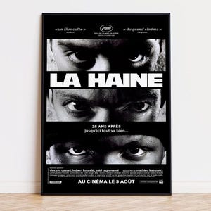 La haine - Movie Poster High Quality Ready To Print