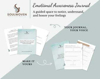 Emotional Awareness Journal | Guided Self Discovery and Mindfulness Journal | Daily Reflection for Healing, Growth and Mental Wellness