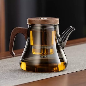 Glass elegant cup | Glass teapot | Tea and water separation teapot | One-touch filter teacup | Kung Fu tea set | Tea party tea set