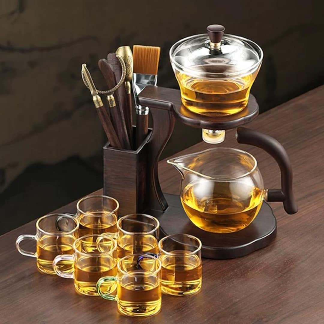 High-temperature Resistant Glass Automatic Tea Set | Creative ...