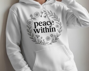 Diseño de corona floral "Paz interior" / Camiseta boho (Descarga digital)