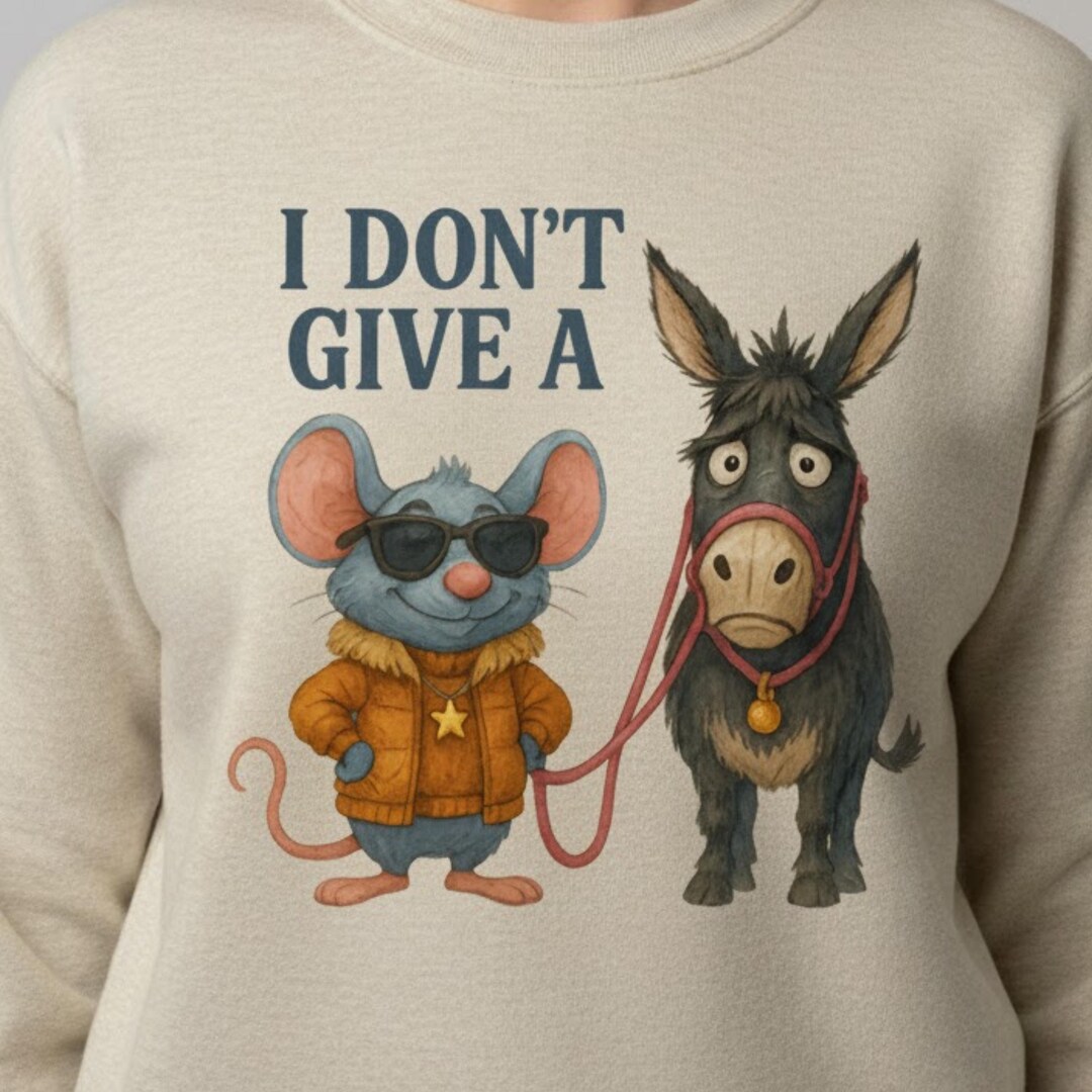 Funny Mouse and Donkey PNG: Sarcastic Quote Design (digital Download ...