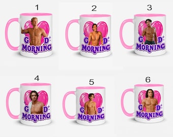 Good Morning Off Campus Briar Mug, Garrett Graham, John Logan, Dean Di Laurentis Mug
