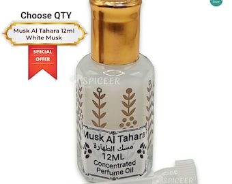 Musk Al Tahara 12ml White Musk Oil High Quality Thick Arabic Misk Perfume Oil مسك الطهارة