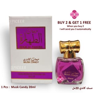 1x (Musk Candy 20ml) Olio profumato arabo ACQUISTA 2 E RICEVI 1 GRATISMisk dagli Emirati Arabi Uniti Al Tahara مسك الطهار كاندي