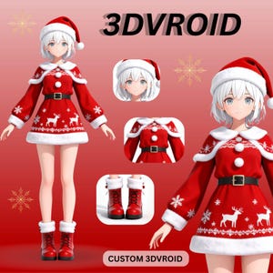 Custom 3D VRoid Avatar: VTuber, VRChat Ready