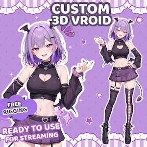 Custom 3D Vroid Model Commission for Streaming | Vtuber Avatar Creation | VRM & VrChat Ready