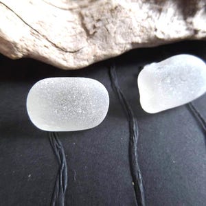 Scottish Sea Glass Earrings: Stainless Steel Posts, Beach Jewelry