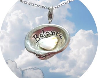 Scottish Iona Marble Necklace – Sea Shell Charm & Good Luck Amulet – Celtic Healing Stone Jewelry