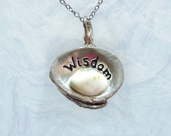 Iona Marble Necklace: Scottish Wisdom, Sea Shell Charm