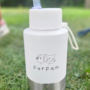 FurFam 3-in-1 Insulated Pet & Owner Travel Water Bottle