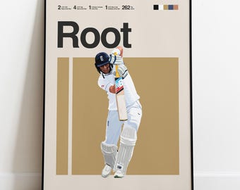 Joe Root Cricket Poster: England Team Wall Art (Digital Download)