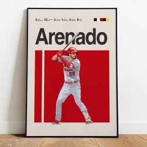 Nolan Arenado Poster – MLB Third Baseman Wall Art, American Baseball Print, Sports Man Cave Decor, Digital Gift for Fans & Collectors