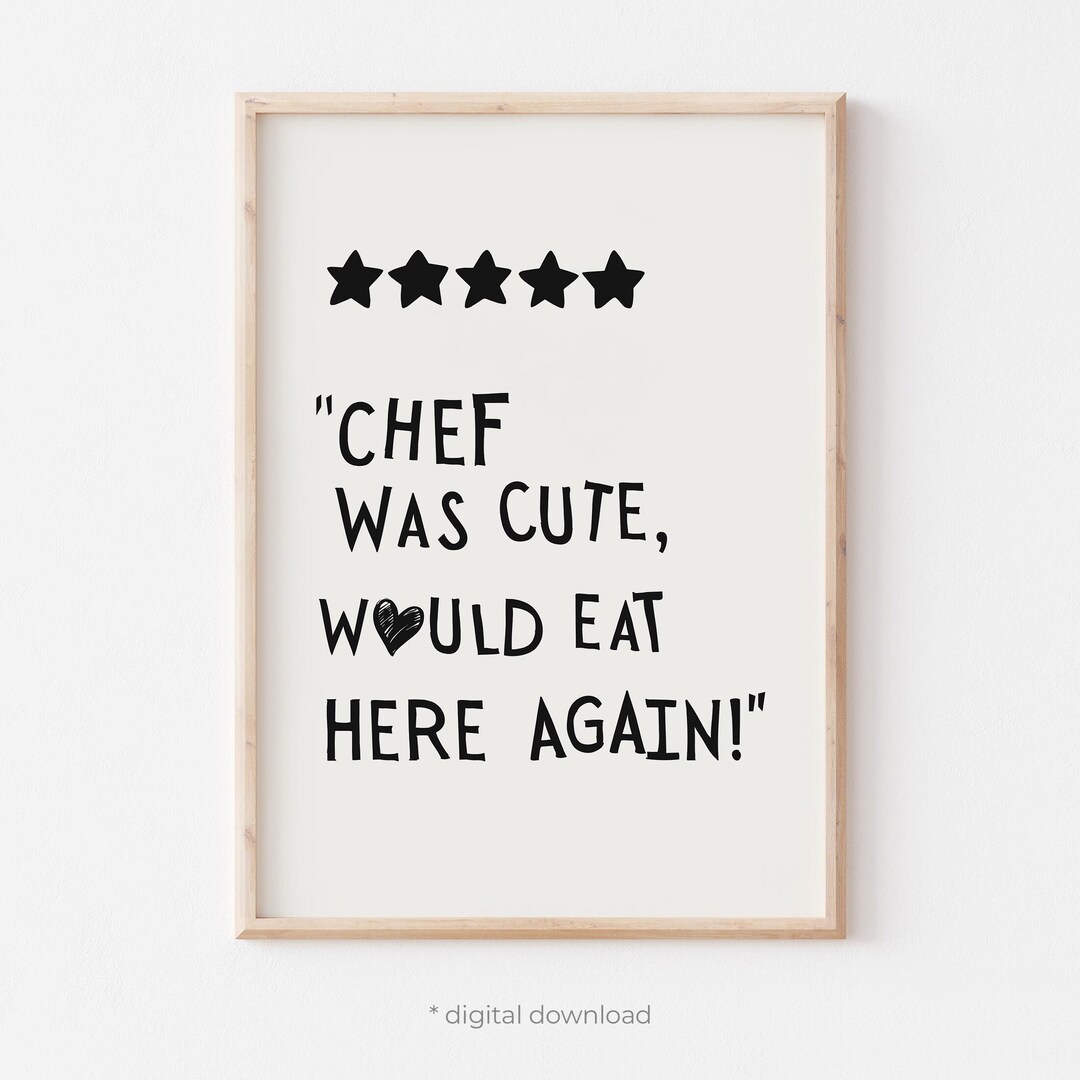 Funny Kitchen Quote Wall Art – Modern Minimal Printable Decor, Cute ...