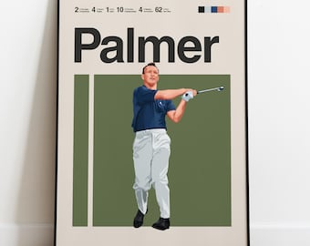 Poster de Arnold Palmer, Arte de Pared de Golf, Poster de Golf para Oficina, Dormitorio, Regalos de Golf