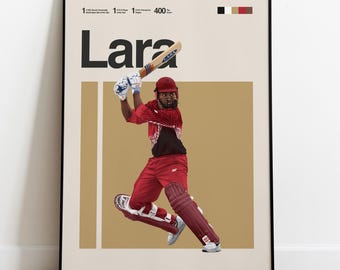 Brian Lara Cricket Poster: Trinidadian National Team Wall Art (Digital Download)