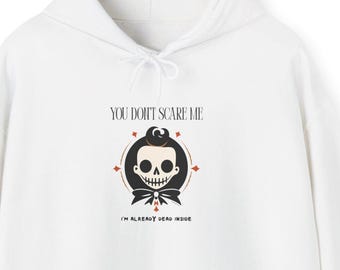 Lustiges Schädel-Grafik-Hoodie: Sarkastischer Humor, Halloween-Sweatshirt