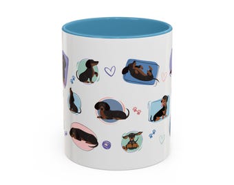 Funny Dachshund Mug: Wiener Dog Coffee Cup, Sausage Dog Lover Gift