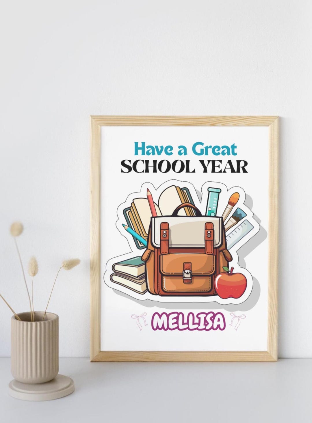 Personalized Back to School Printable Card | Custom First Day Gift for ...