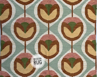 Handwoven Wool Kilim Rug: Scandinavian Style Flatweave Rug for Living Room, Minimalist Boho Decor