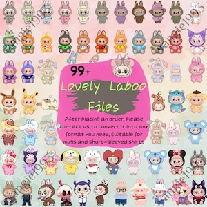 99+Labubu PNG, Vector Digital Files for Cricut, Laser Cut La bubu PNG, T-shirt Sublimation, Instant Download Labubu Character Pack