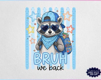 Mapache preppy de regreso a clases PNG