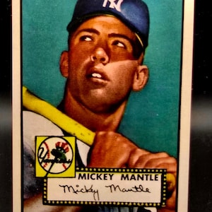 Mickey Mantle 1952 Topps Card Reprint