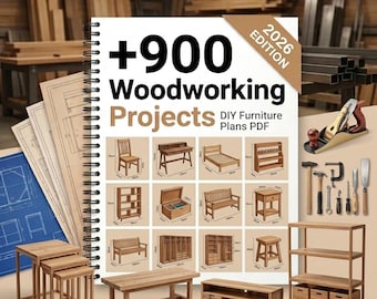 900+ Woodworking Plans Bundle • DIY Furniture Blueprints, Wood Projects (Digital Download)
