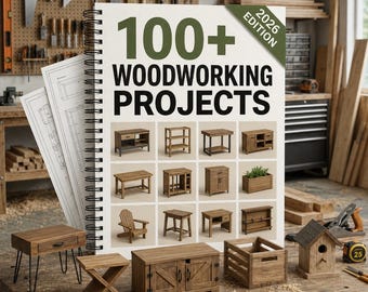 100+ Woodworking Projects Plans Bundle, DIY Furniture Blueprints, Indoor Outdoor Wood Crafts (PDF Download)