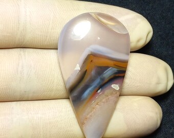 Turkish Stick Agate Gemstone: Jewelry Making Stone (40Cts 45X24MM) #FF33