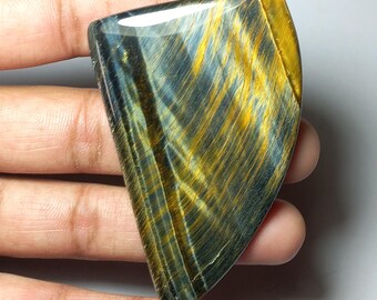 Natural Multi Tiger Eye Cabochon: Loose Gemstone (70X45MM, 144Cts)#786