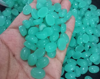 Size- 10X14mm Aqua Onyx Gemstone Cabochon: Wholesale lot