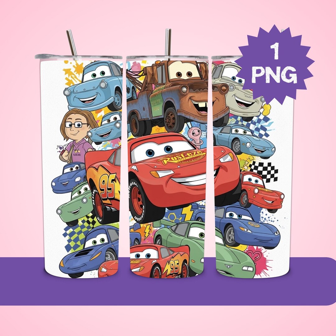 90s Cartoon Race Car Tumbler Wrap PNG (digital Download) - Etsy