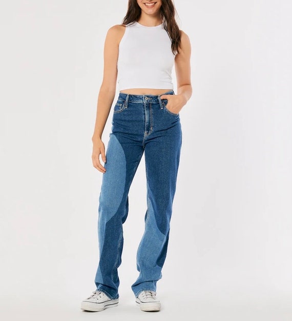 Two Toned Y2K Denim Jeans - image 2