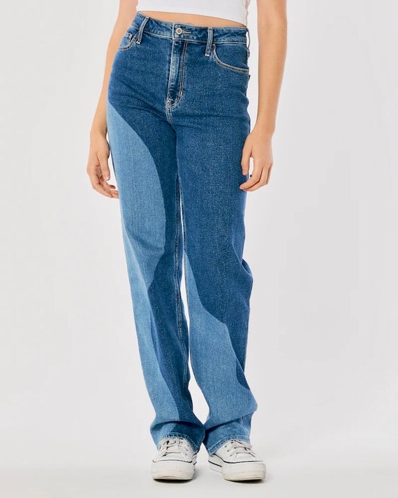 Two Toned Y2K Denim Jeans - image 4