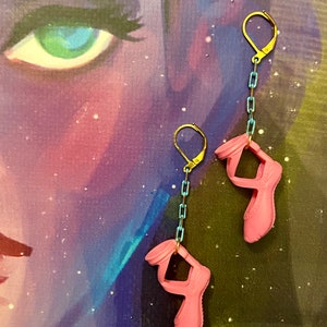 Ballet Shoes Earrings (Teal)