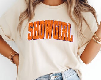 Showgirl PNG Glitter Letters, Showgirl Tshirt PNG, Sparkly Glam Digital Print, Retro Showgirl Aesthetic Design