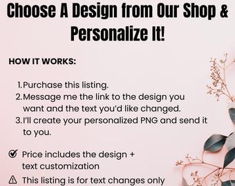 Custom Design with Text Personalization, PNG Digital Download
