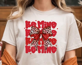 Be Mine Glitter Red PNG, diseño coqueto de San Valentín, estampado femenino brillante