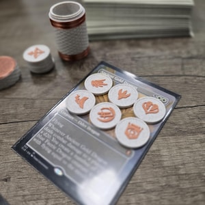 MTG Keyword Tokens Set | 3D Printed Counters with Case | Custom Colours | Commander / EDH Accessories