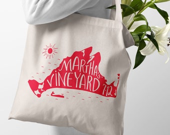 Marthas Vineyard Bag Welcome Gift Bag - Bridesmaid Tote Bags - Maid of Honor Gift Wedding Totes - Bridal Bag Personalized Wedding Tote Bag