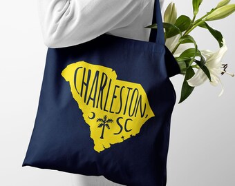 Charleston Wedding Gift, Charleston Tote, Charleston Wedding Favors, Charleston Bachelorette, Bridesmaid Tote Bag, Personalized Tote Bag